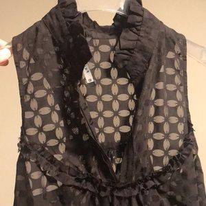 Poleci Black Semi-Transparent Babydoll Dress